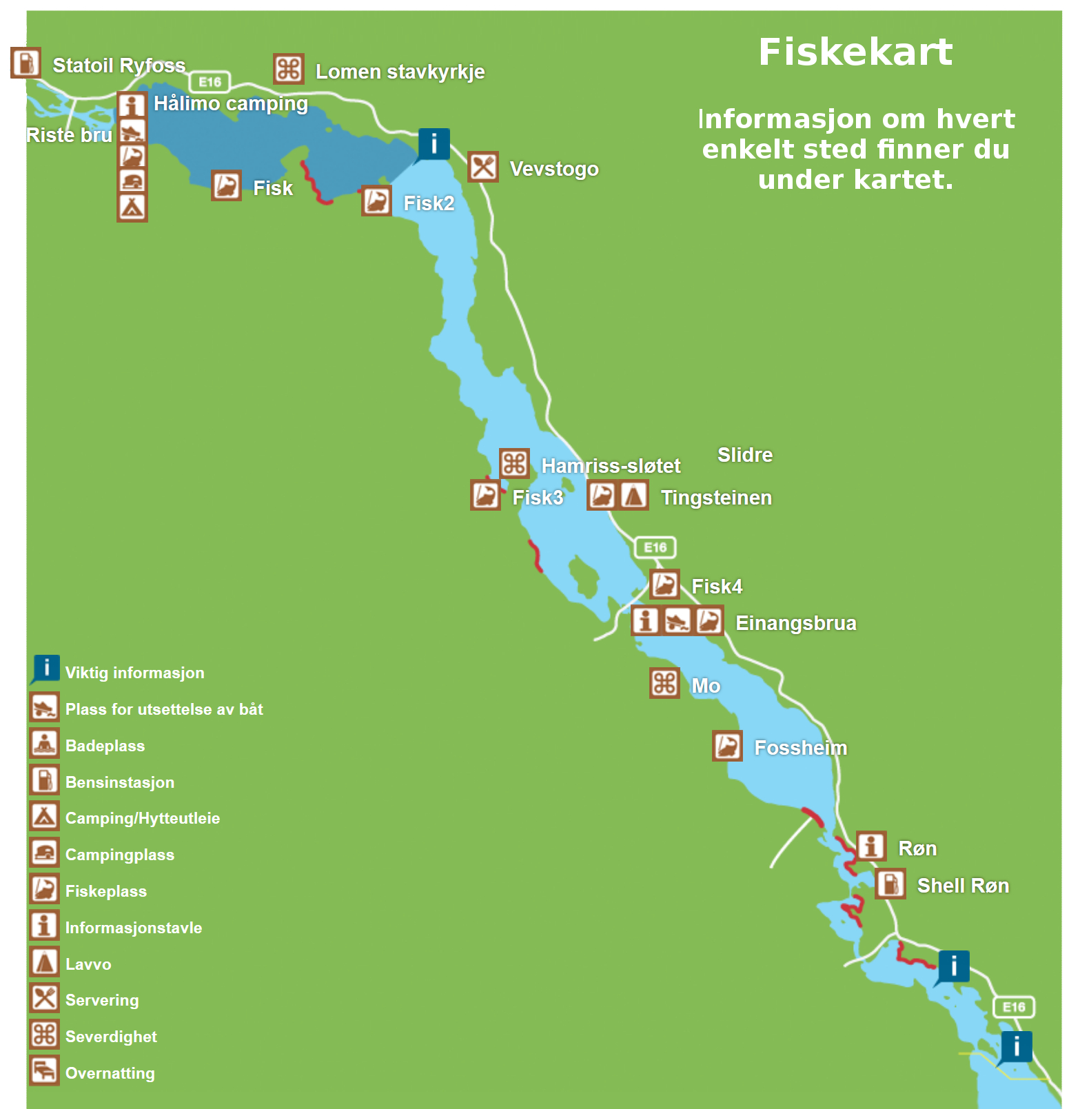 Slidrefjorden - Fiskekart